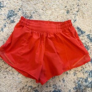 Lululemon Women's Red and Orange Shorts